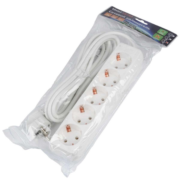 Удлинитель Uniel Ultra 5гн х 3м с/з S-GCU5-3 White UL-00010008 Удлинитель Uniel Ultra 5гн х 3м с/з S-GCU5-3 White UL-00010008