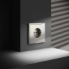 Розетка встраиваемая Voltum S70 с заземлением 16А, (шелк) VLS040104