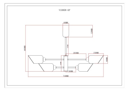 Потолочная люстра Moderli Avery V10808-6P