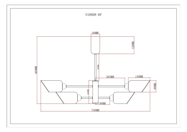 Потолочная люстра Moderli Avery V10808-6P