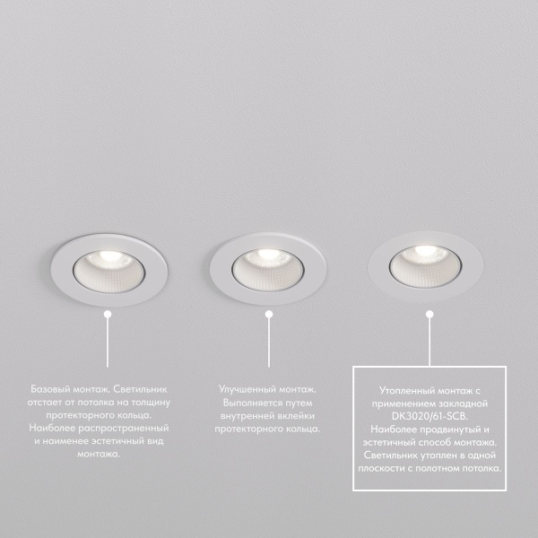 Встраиваемый светильник Denkirs Rodvig DK3061-WH
