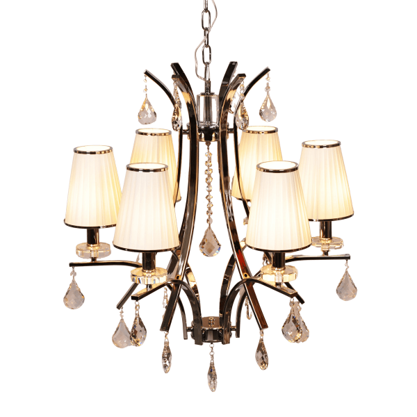 Подвесная люстра Lumina Deco Glamour LDP 66247-6 WT+CHR