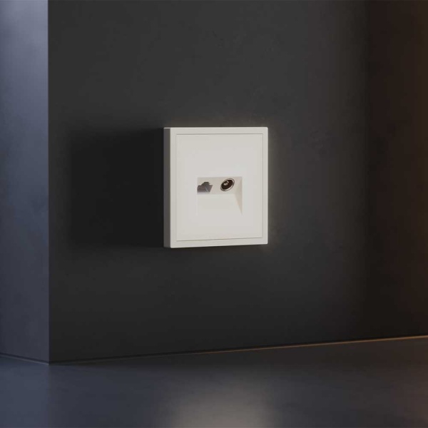 Накладка для розетки TV+RJ45 кат. 6, S70 (хлопок) Voltum VLS002713