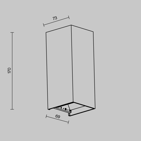 Уличный настенный светильник Maytoni Outdoor Drape O525WL-L10B3K