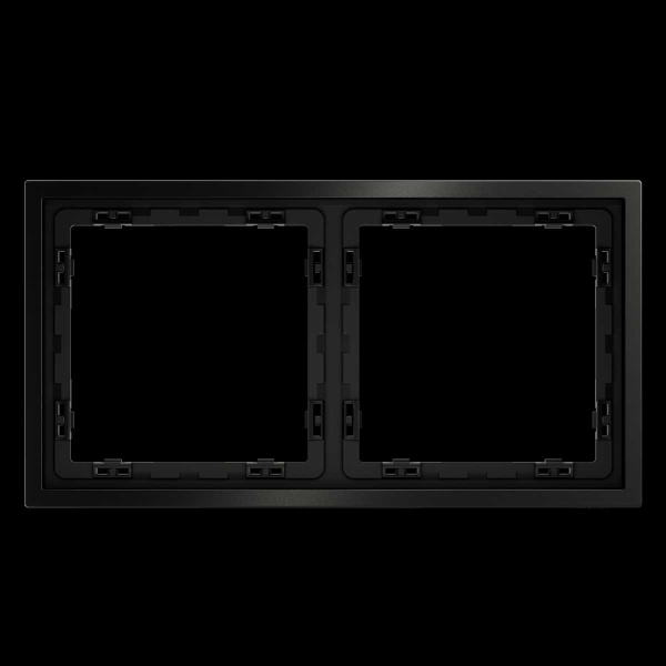 Рамка металлическая на 2 поста, S70 Metal (антрацит) Voltum VLSM120212