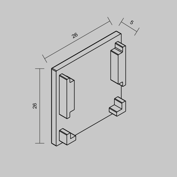 Аксессуар для трековой системы Maytoni Technical EXILITY Accessories for tracks Exility TRAMN034EC-41W