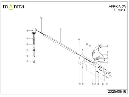 Настенный светильник Mantra Africa 9414