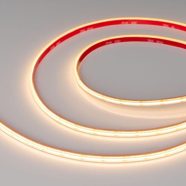 Светодиодная лента герметичная Arlight 7,2W/m 400LED/m CSPSMD теплый белый 5M COB-PS-X400-7mm 24V 041700