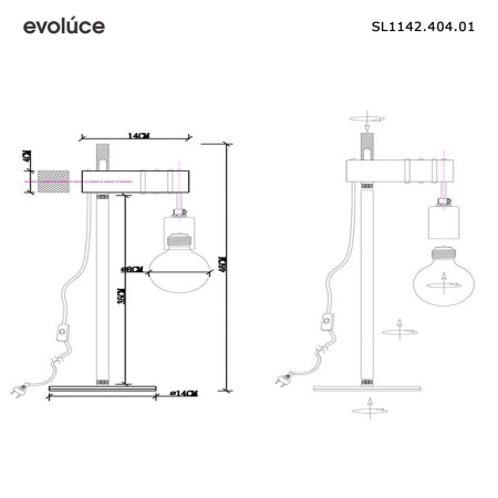 Прикроватная лампа Evoluce Bagetti SL1142.404.01