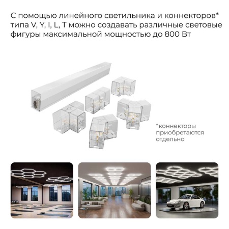 Накладной линейный светодиодный светильник Apeyron 30-58