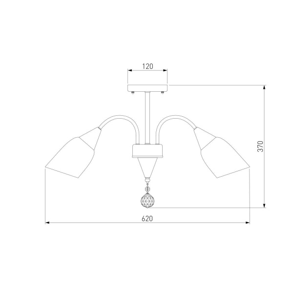 Потолочная люстра Eurosvet 30149/5 хром
