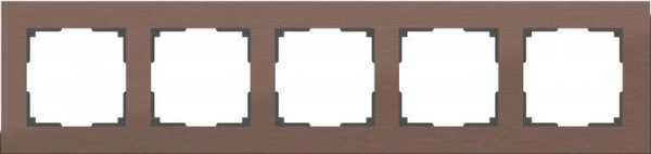 Рамка Werkel Aluminium на 5 постов алюминий коричневый WL11-Frame-05 4690389073724