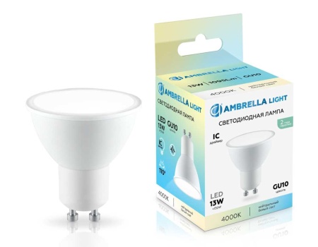 Светодиодная лампа MR16 13W 4000K Ambrella light Bulding 181304