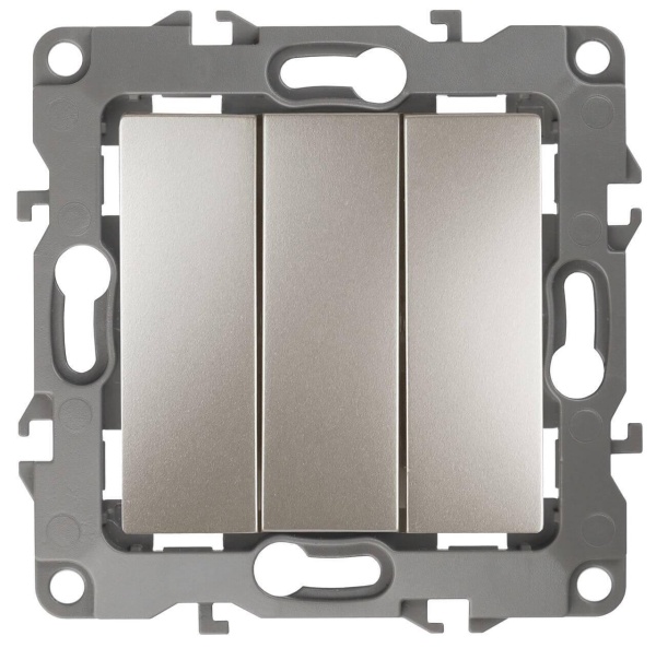 Выключатель трехклавишный ЭРА 12 10AX 250V 12-1107-04 Б0014672 Выключатель трехклавишный ЭРА 12 10AX 250V 12-1107-04 Б0014672