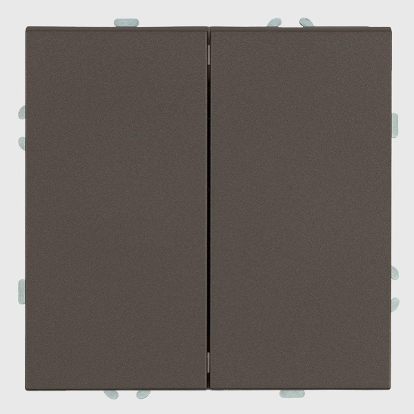 Переключатель перекрестный 2-клавишный (механизм), Stekker, 250В, 10А Эмили, RSW10-5111-09, антрацит, soft touch 50164