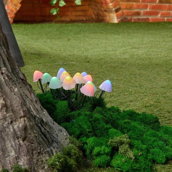 Светильник на солнечных батареях Uniel USL-S-830/PM020 Multicolor Mushrooms Set12 UL-00011676