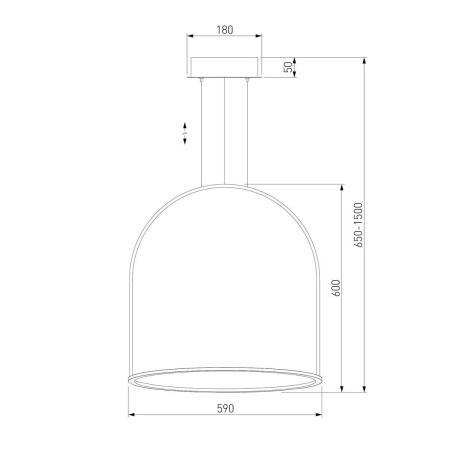 Подвесной светодиодный светильник Eurosvet Over 90323/1 латунь