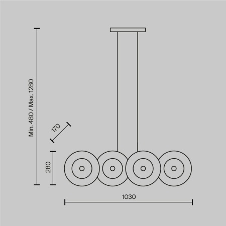 Подвесной светильник Maytoni Aster MOD007PL-08G1