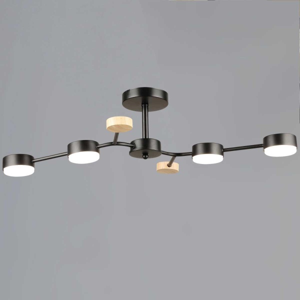 Люстра Reluce 03860-0.3-04 BK+WOOD GX53