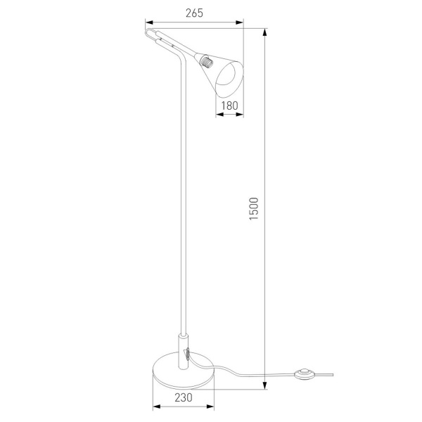 Торшер Eurosvet Enigma 01187/1 черный