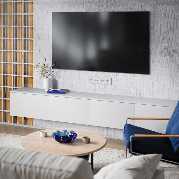 Накладка для розетки TV+RJ45 кат. 6, S70 (хлопок) Voltum VLS002713