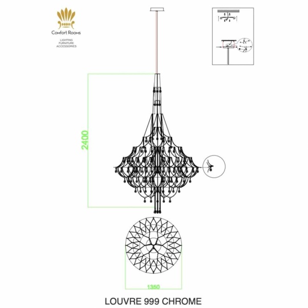 Подвесной светильник iLamp Louvre 999 CR