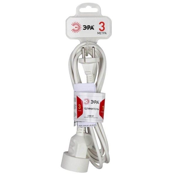 Удлинитель ЭРА UX-1е-3m Б0039817 Удлинитель ЭРА UX-1е-3m Б0039817