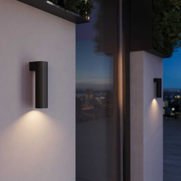 Уличный настенный светодиодный cветильник Elektrostandard Nork LED черный 35187/D a069890