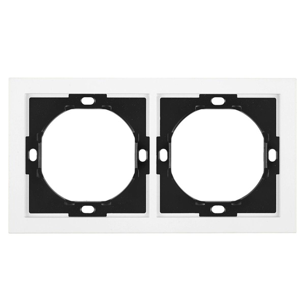 Рамка 2-местная, Stekker, PFR00-3002-01 Мия, белая магнолия 50457