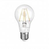 Лампа светодиодная филаментная (UL-00000198) E27 8W 3000K прозрачная LED-A60-8W/WW/E27/CL