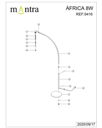 Торшер Mantra Africa 9416