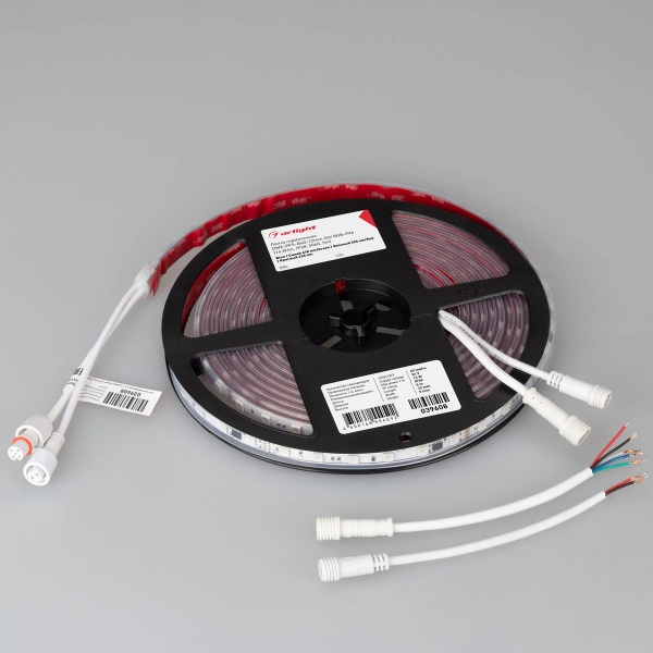 Светодиодная лента герметичная Arlight 14W/m 60LED/m 5060SMD разноцветный 5М DMX-PFS-B60-12mm 24V 039608