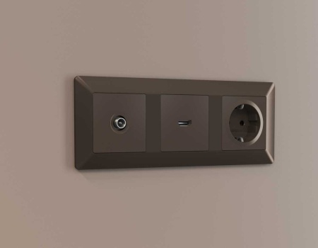 Лицевая панель ТВ-розетки AMBRELLA VOLT AP6430