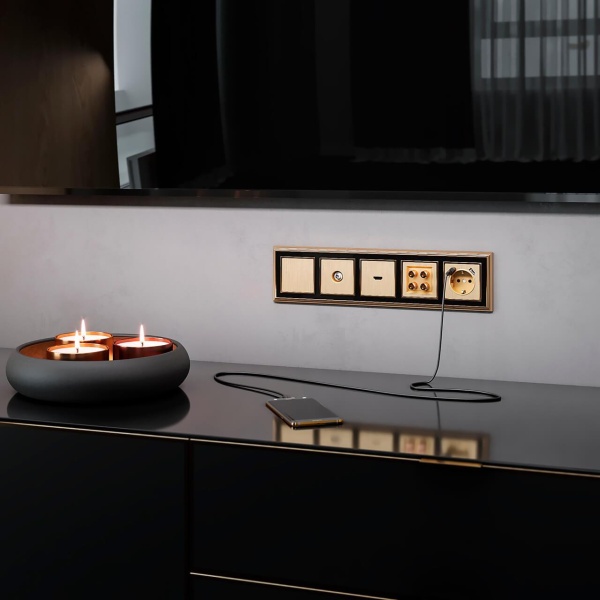 Акустическая розетка Werkel шампань рифленый W1185010 4690389160646 Акустическая розетка Werkel шампань рифленый W1185010 4690389160646