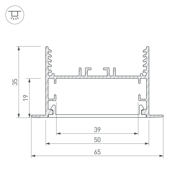 Коннектор угловой Arlight SL-Linia65-F-135 030123