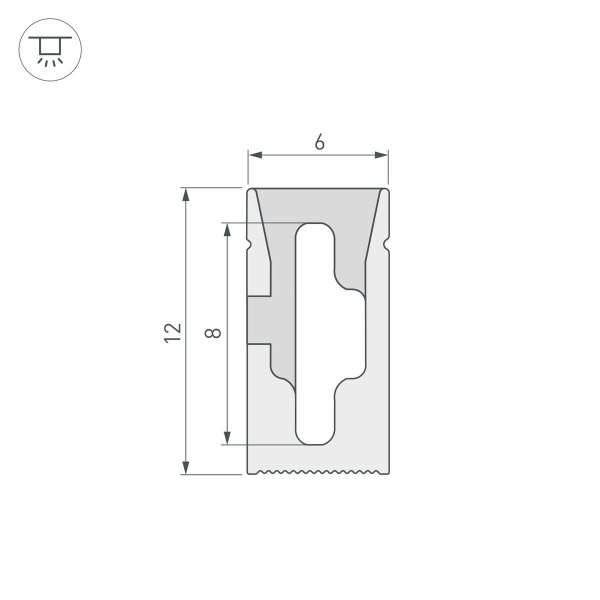 Профиль Arlight WPH-Flex-0612-Side-S8-20M White 041030