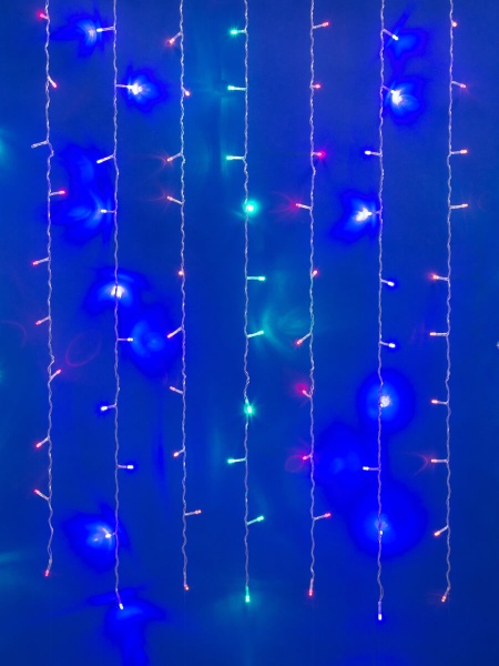 Уличная светодиодная гирлянда Uniel занавес 220V синий ULD-C3020-240/STK Blue IP44 UL-00007211