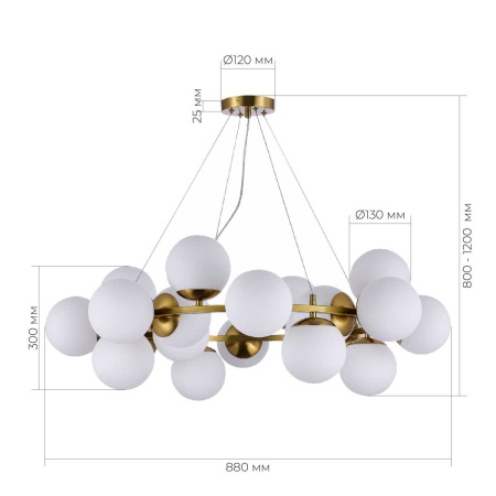 Подвесная люстра Evoluce FRATTA SLE1191-203-20