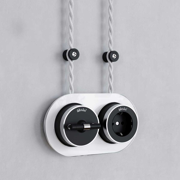 Изолятор Werkel Vintage черный матовый (100шт) W6433408 4690389202834