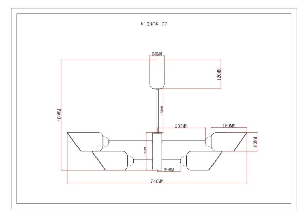 Потолочная люстра Moderli Avery V10808-6P