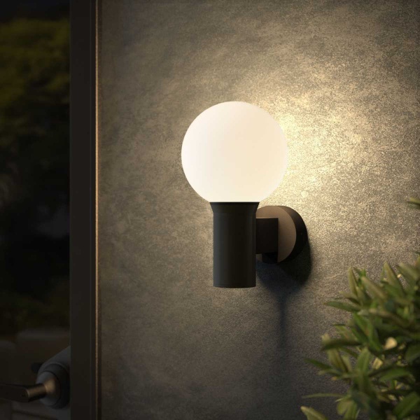 Уличный настенный светильник Elektrostandard Sfera 35126/D черный a060122