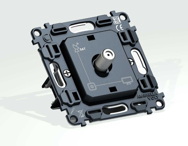 Механизм TV розетки SAT 5-2400MHz 3.5dB AMBRELLA VOLT VM VM215