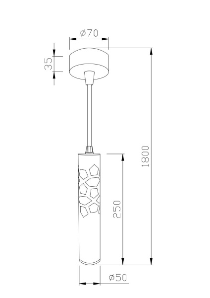 Подвесной светодиодный светильник Maytoni Technical Torre P037PL-L11B4K