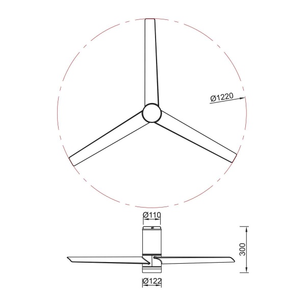 Люстра потолочная-вентилятор Mantra UP DOWN 9062