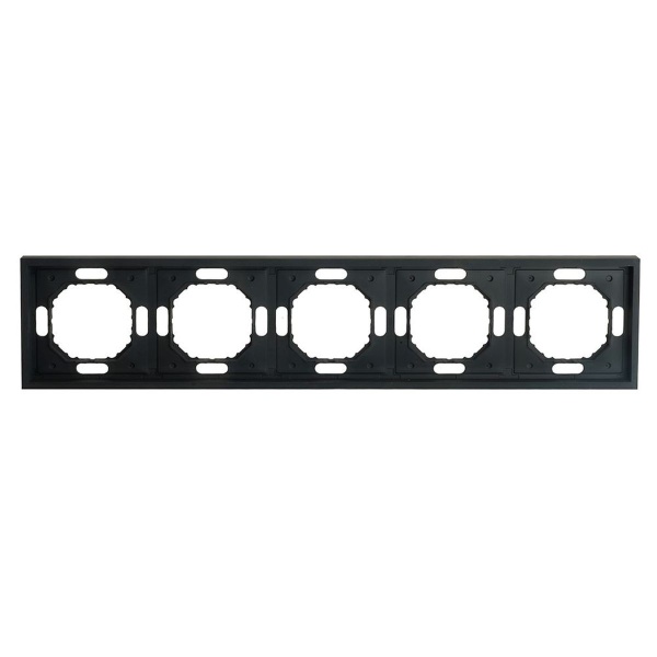 Рамка STEKKER, PFR00-5005-05 5-местная, серия Эмили, черный уголь, soft touch 49862