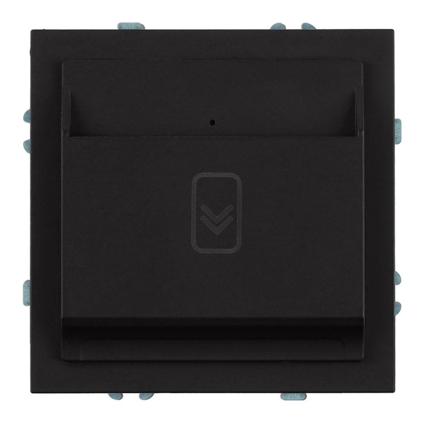 Выключатель карточный (механизм) Stekker 250В 40А Эмили RSW40-5114-05 черный уголь soft touch 50700