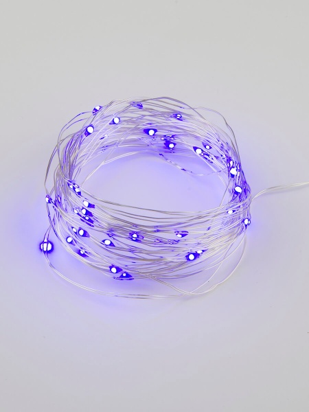 Светодиодная гирлянда Uniel Роса фиолетовый ULD-S0500-050/SCB/2AA Purple IP20 Dew UL-00007185