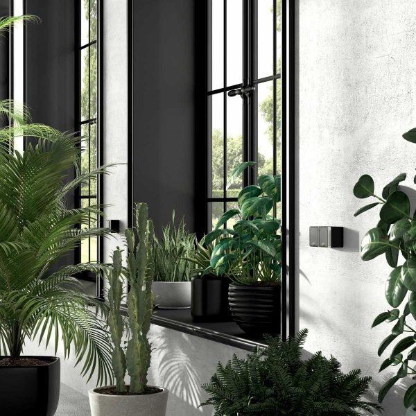 Розетка влагозащищенная с заземлением, с защитной крышкой и шторками Werkel Gallant черный/хром W5071235 4690389164637