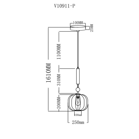 Подвесной светильник Moderli Creamy V10911-P