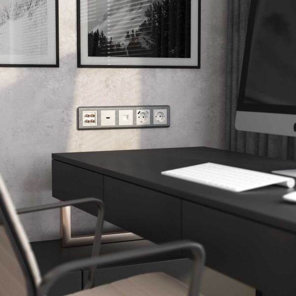 Телефонная розетка Werkel RJ-11 перламутровый рифленый W1182013 4690389172731